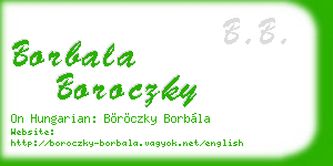 borbala boroczky business card
